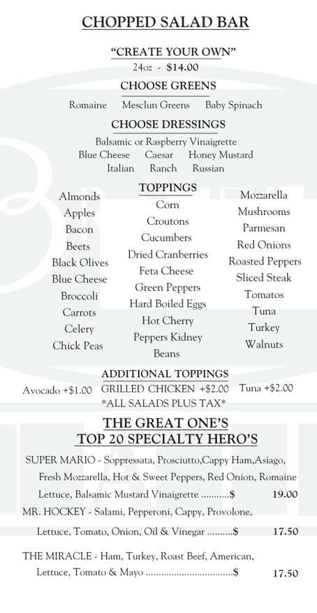 long beach deli menu
